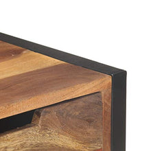 vidaXL Credenza 110x35x75 cm in Legno Massello e Finitura in Sheesham