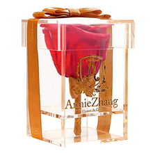 QYMX Eternal Flower ， Romantic Preserved Flower Eternal Flower Confezione Regalo Trasparente acrilica Singola Rosa San Valentino Regalo di Natale Squisito
