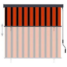 vidaXL - Tenda avvolgibile per esterni, 160 x 250 cm, arancione e marrone