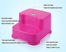 WYB Steso per Bambini Sgabello Baby Doppio Sgabello Fun Sgabello Sgabello Plastica Sgabello Step Sgabello Aumenta Il Bagno Sgabello,Blu