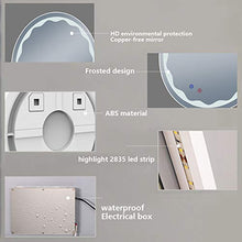 ZRZJBX Bathroom Mirror Specchio, Specchi per Luce LED da Bagno, Specchio da Parete Tondo Retroilluminato Touch Antiappannamento E Antideflagrante