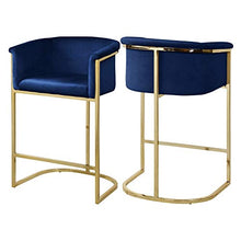 Wangbadan Poggiapiedi e Casa seggiolone sgabelli Sedie uffic Moderno, Metallo, Bar Stool Chair Vendita Industriale Oro Cromo Brillante Leg Velvet High Bar Sedia for Bar Coffee Shop
