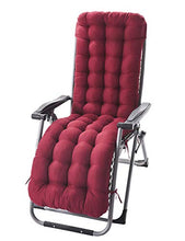 UHeng Cuscini reclinabili Sono utilizzati per per sedie reclinabili, spiaggine e poltrone Cuscino per Sedia a Sdraio (125 * 48 * 8cm, Vino Rosso)