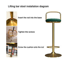Sgabelli da Bar Sedia Set 4 Sgabelli da Bar in Stile con Schienale, Poggiapiedi e Altezza Regolabile Regolabile Sgabello da Bar (Color : A1)