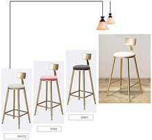 SYLOZ Nordic Ferro Battuto Bar sgabelli da Bar Sedia di caffè d'oro Sgabello Alto Gastronomia Reception Chair Casa Sgabello (Color : Sitting Height73)