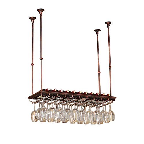 AT Calici Scaffalature Metalliche con Montaggio a Parete Attaccatura Del Supporto Di Bottiglia Del Vino Holder Wine Rack a Muro | Attaccatura Del Supporto Di Vetro Di Vino, Altezza Regolabi