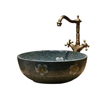 Lavabo in ceramica da bagno Sopra lavabo da appoggio Bagno Art Sopra lavabo da appoggio lavabile rotondo (40x15cm) Lavandini bagno