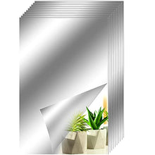 Toyyevr 10 Fogli Pellicola a Specchio Adesivo Murale Specchi autoadesivi DIY Adesivo Decorative Wall Stickers Adatto per finestre e Porte a Muro di Piastrelle da Bagno Interne ECC 15 x 23 cm