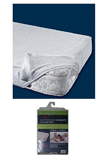 Lovely Home - Coprimaterasso con Angoli 1 Piazza Letto Singolo Jacquard