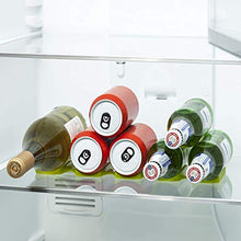 Osuter 2PCS Portabottiglie Frigorifero Silicone con 4PCS Portachiavi Apribottiglie Bene Supporto di Bottiglia di Vino per Armadio Bottiglie Lattine