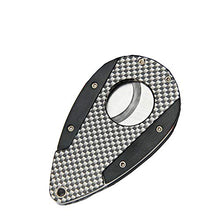 AUEDC Acciaio Inossidabile Cigar Cutter, in Fibra di Carbonio Portatile in Lega di Zinco del Sigaro ghigliottina Taglio Doppio Regalo Lama Scatola miglior Regalo per familiari e Amici