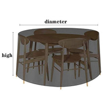 YULIAN 60x60cm Cover per mobili da Giardino, mobili da terrazza Cover per mobili Rotondi, terrazza Protettiva Giardino Durable Anti-Scomparsa Anti-Polvere Anti-Polvere Resistente ai Raggi UV RES.