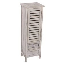 Mendler Serie Vintage cassettiera 25x30x90cm Legno di paulonia Bianco