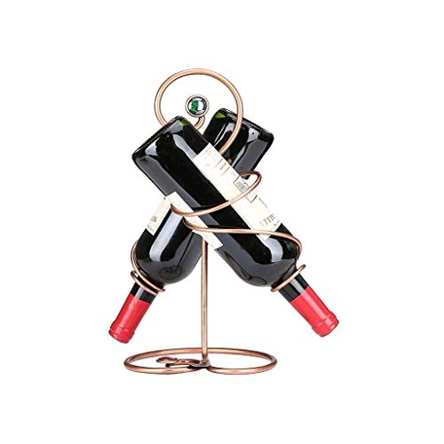 Porta Bottiglie da Vino Portabottiglie per Vino Doppia bottiglia di vino Rack arte del ferro della decorazione della casa bottiglia di vino del supporto della cremagliera del vino mensola di esposizio