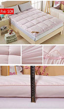PLOLLD Futon Tatami Materasso - Hotel Materasso Pieghevole Coprimaterasso Imbottito E Trapuntato (Color : Pink-5cm, Size : 120x200cm)