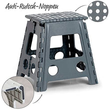 Zeller 13037 - Sgabello pieghevole in plastica, certificato TÜV, portata fino a 150 kg, circa 38,5 x 31,5 x 39 cm