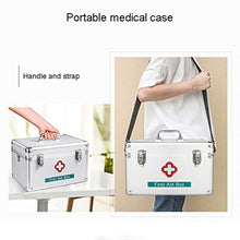 KKYY Cassetta Di Pronto Soccorso Portatile Chiudibile A Chiave Contenitore Per Medicina D'Emergenza Del Contenitore Di Medicina,Telaio In Alluminio Resistente Per Ufficio A Casa,Cassetta Di Pronto S