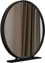 PYROJEWEL. Nordic Ferro battuto Single-Sided Specchio Rotondo Desktop Desktop Camera Principessa vestirsi Specchio di Bellezza (Colore: Nero, Dimensione: 30cm)