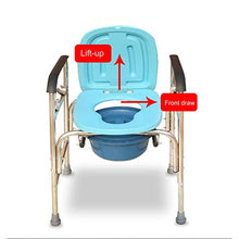 YHNMK Sedia da Toilette con Struttura in Acciaio di Sicurezza, Sgabello da Doccia per WC, Sedia da Toilette Regolabile in Altezza, Sedia Mobile per Adulti/disabili