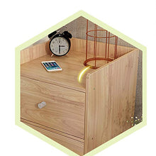 XiuHUa Comodino Comodino Semplice Comodino con Doppio cassetto Comodino Semplice Comodino per Camera da Letto Armadio per ripostiglio Colore del Legno Mobili da Camera da Letto