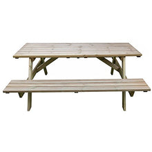 Tavolo picnic 180x120xH70 legno robusto + panche seduta arredo giardino BD-46068