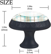 Tartan scozzese verde scozzese Pomelli per Porta Set di 4 Pomelli per Mobili Manopole per Cassetti Cucina Armadio Vetro