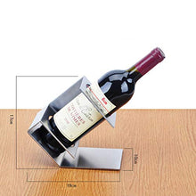MSF Porta Bottiglie Porta Vino da appoggio in Acciaio Inox con portabottiglie, portabottiglie da Vino in Metallo da appoggio Portabottiglie da Vino, Perfetto per tavoli da Bar e da casa, 19 × 10 × 17