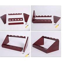 LHQ-HQ Banco di Figura del Triangolo di Legno di bambù Wine Rack - Free Standing Elegante e Moderno, Bottiglia di Table Top Wine Bagagli Slot for 5 Bottiglie.