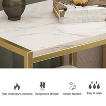 Lucky Star Comodino in Marmo Faux con cassetto, agriturismo Industriale Telaio in Metallo Square Square Sightstand Soggiorno con scaffale per stoccaggio Tabella Finale 50x40x50cm