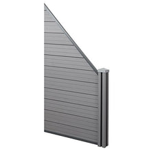 Mendler Pannello supplementare frangivento Obliquo DX Privacy Sarthe WPC 98cm Grigio
