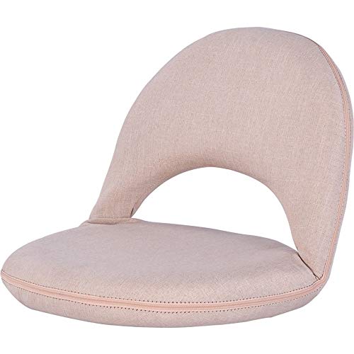 Divano pigro Schienale regolabile Confortevole Pieghevole Sedia da terra Sedili lavabili Lazy Sofa Meditazione Lettura TV Interno ed esterno ( Colore : Beige , Dimensione : 76*53*11cm )