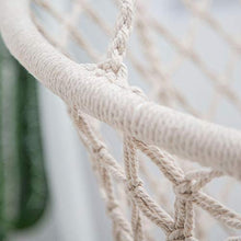 DNNAL Altalena per Sedia Amaca, Sedia sospesa con Amaca in Corda di Cotone Sedia sospesa Rotonda squisita da Sogno per Interni, Esterni, Patio, Ponte, Giardino