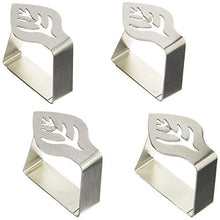 Clip per tovaglia, 4 o 6 pezzi, morsetti decorativi in acciaio inox, per tovaglia, per casa, picnic, barbecue, matrimoni, fai da te (4 pezzi)