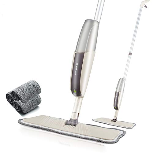 SSAYY Spray Mop Kit Mop Spray per Pavimenti con Cuscinetti in Microfibra Riutilizzabili Mop per Maniglie Professionali per La Pulizia di Piastrelle in Ceramica in Legno Laminato in Legno