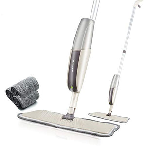 SSAYY Spray Mop Kit Mop Spray per Pavimenti con Cuscinetti in Microfibra Riutilizzabili Mop per Maniglie Professionali per La Pulizia di Piastrelle in Ceramica in Legno Laminato in Legno