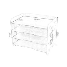 Schedario Classificatore Verticale Cartella del Desktop, Portariviste in Legno Scaffale per Cancelleria A più Piani, Forniture per Ufficio O Articoli per La Casa (Size : #4)