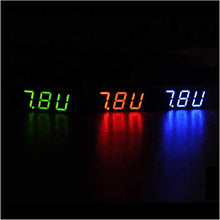 Modulo di tensione della temperatura dell'orologio digitale, modulo di tensione della temperatura dell'orologio digitale 3 in 1 Mini voltmetro termometro per auto Arduino elettronico fai da te (rosso)