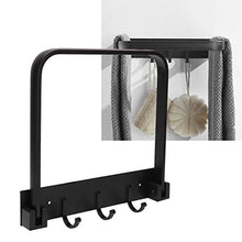 Portasciugamani Portasciugamani durevole Portasciugamani design a parete pieghevole liscio per cucina Nero
