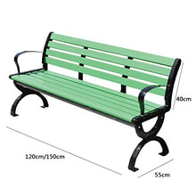 ZXF- Sedia per Il Tempo Libero, Panca Rinforzata per Esterni in Legno di Plastica Rinforzata, Corrimano in Alluminio Pressofuso, Perfetto per Portico Anteriore, Patio, Ponte, Balcone O Cortile