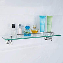 GDFEH Scaffale per Il Bagno in Acciaio Inox Scaffale a Parete a Muro Testamento in Vetro temperato Tavolo da Bagno Posaggio da Bagno in Vetro, 52 * 12 * 10 cm (Dimensione: 52 * 12 * 10 cm)