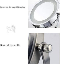 Specchio Specchi da Bagno da Bagno Trucco Illuminato, Girevole a vanità a LED da 8 Pollici Girevole con Supporto