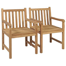 vidaXL Sedie da Giardino 2 pz con Cuscini Rosso Vino in Massello Teak
