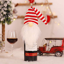 Amosfun 4 Pezzi Copri Bottiglia di Vino di Natale Gnomi Decorazioni per Bottiglie di Vino Forniture per Feste di Natale Gnomi Ripieni Bambole di Santa Elfo