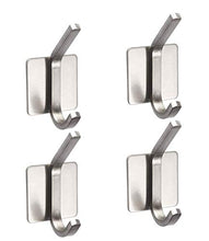 Anupow 4 Pezzi Ganci Adesivi,Ganci Portasciugamani Impermeabile in Acciaio Inox Ganci Autoadesivo per Cucina e Bagno