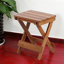Sgabello in bambù Sgabello pieghevole quadrato per uso domestico da esterno portatile per cucina, giardino e pesca