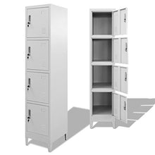 ROMELAREU Armadietto a 4 Comparti con Serrature 38x45x180 cm Arredamento Armadietti e portaoggetti Armadietti e stipi