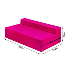 G&H - Materasso pieghevole pieghevole per letto matrimoniale, con rivestimento rimovibile, colore: rosa