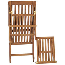 Festnight Sedia a Sdraio con Cuscino Lettino Prendisole Pieghevole Portatile da Giardino Esterno in Massello di Teak 152 x 60 x 92 cm
