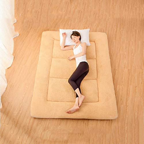 LJYY Tappetino Imbottito Pieghevole, Grande dormitorio Portatile da Meditazione Coprimaterasso futon Lavabile Queen-King-A 100x200cm (39x79 Pollici)