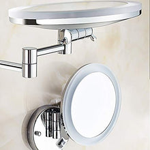 Specchio per Trucco LED Senza Cornice con Specchio Luminoso Specchio Telescopico Pieghevole A Un Lato Specchio Ingranditore da Parete per Bagno